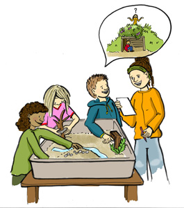 Buitenruimtes Scholen Illustratie